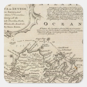 Antigua oder Antego Quadratischer Aufkleber