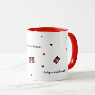 Antigua Roots Pattern Tasse Karibische Flagge