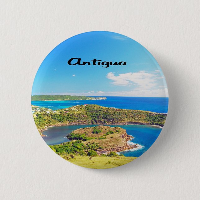 Antigua-Segelbootrennen Button (Vorderseite)