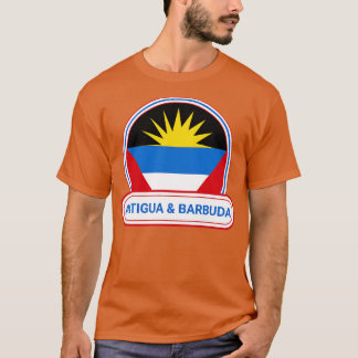 Antigua und Barbuda Country Abzeichen Antigua und  T-Shirt