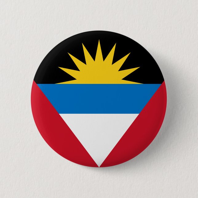 Antigua- und Barbuda-Fahne Button (Vorderseite)