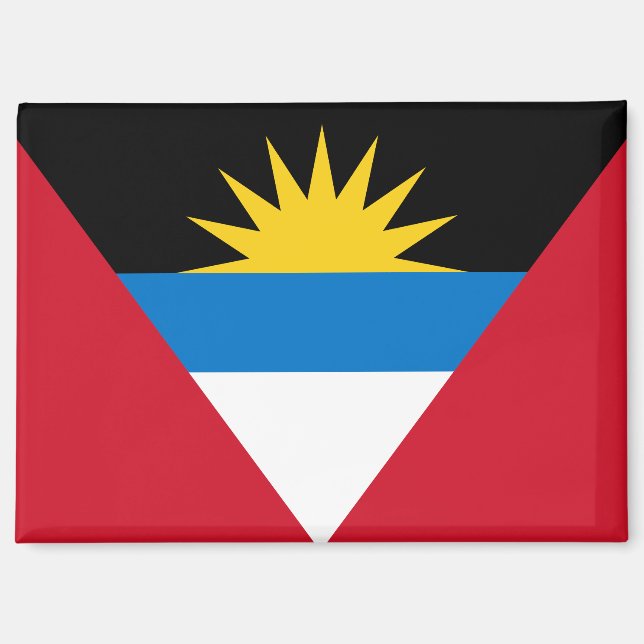 Antigua- und Barbuda-Fahnen-Magnet Magnet (Vorderseite)