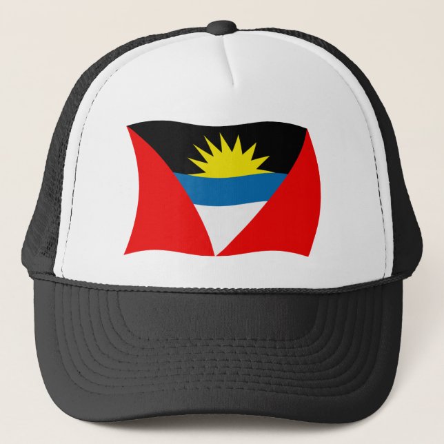 Antigua und Barbuda Flag Hat Truckerkappe (Vorderseite)