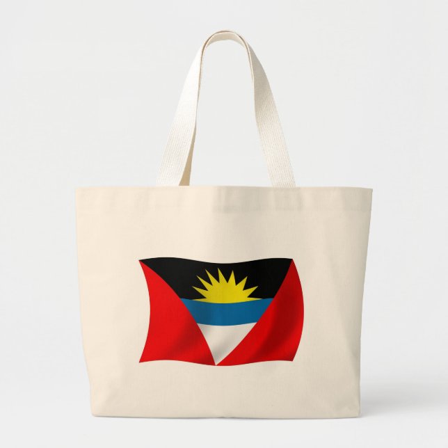 Antigua und Barbuda Flag Tote Bag Jumbo Stoffbeutel (Vorne)