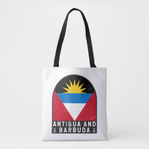 Antigua und Barbuda Flagge Emblem Abgenutzt Vintag