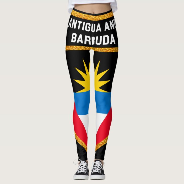 Antigua und Barbuda-Flagge Leggings (Vorderseite)