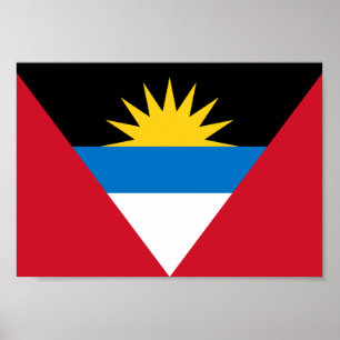 Antigua und Barbuda-Flagge Poster