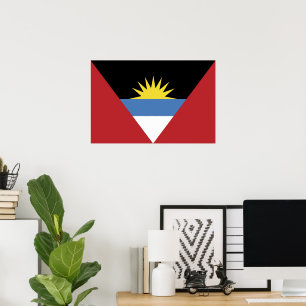 Antigua und Barbuda-Flagge Poster