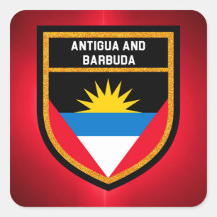 Antigua und Barbuda-Flagge Quadratischer Aufkleber