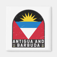 Antigua- und Barbuda-Flaggenemblem gestört Vintag