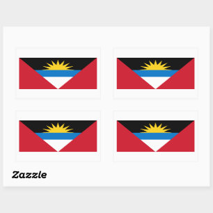 Antigua und Barbuda-Flaggensticker Rechteckiger Aufkleber