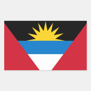 Antigua und Barbuda-Flaggensticker Rechteckiger Aufkleber
