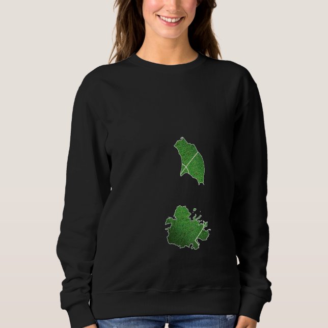 Antigua und Barbuda Fußballplatz Sweatshirt (Vorderseite)