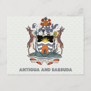 Antigua und Barbuda hochwertige Wappen Postkarte