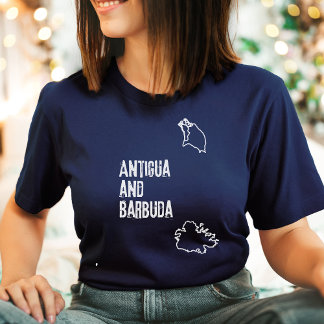 Antigua und Barbuda Karte Shirt Ländergestalt T-Sh