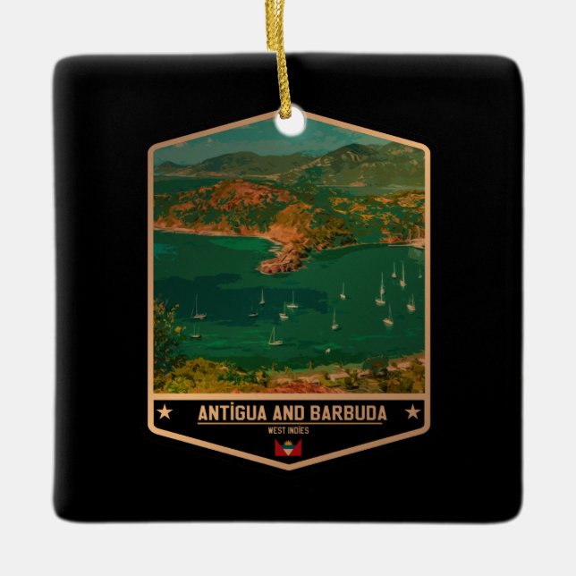 Antigua und Barbuda Keramikornament (Vorderseite)