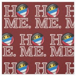 Antigua und Barbuda-lächelnder FlaggeHousewarming Stoff