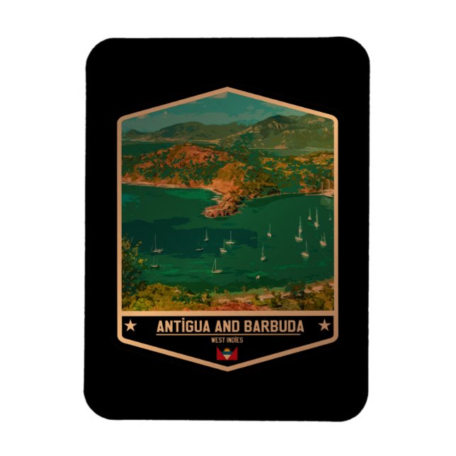 Antigua und Barbuda Magnet (Vertikal)