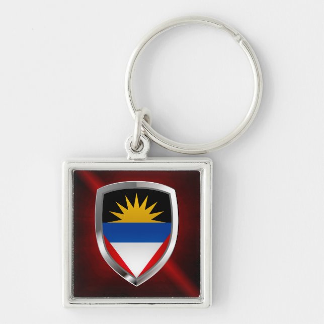 Antigua und Barbuda Mettalic Emblem Schlüsselanhänger (Vorne)