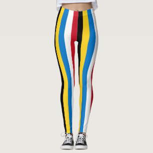 Antigua und Barbuda Nationalflagge Farben gestreif Leggings