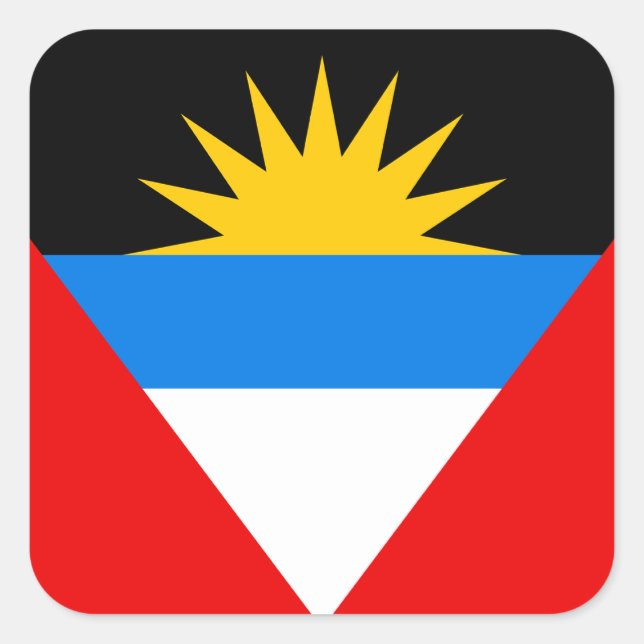 Antigua und Barbuda Quadratischer Aufkleber (Vorderseite)