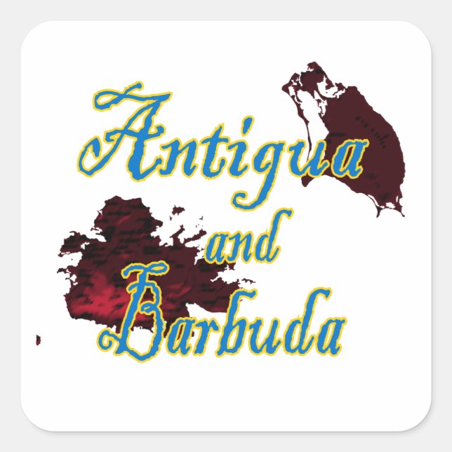 Antigua und Barbuda Quadratischer Aufkleber (Vorderseite)