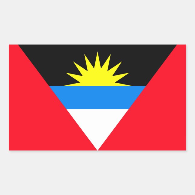 ANTIGUA UND BARBUDA RECHTECKIGER AUFKLEBER (Vorderseite)