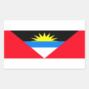 ANTIGUA UND BARBUDA RECHTECKIGER AUFKLEBER