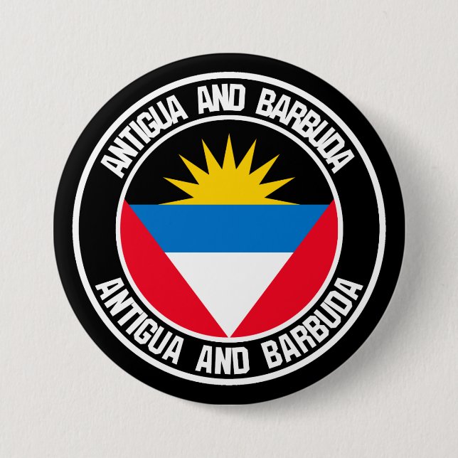 Antigua und Barbuda RundEmblem Button (Vorderseite)