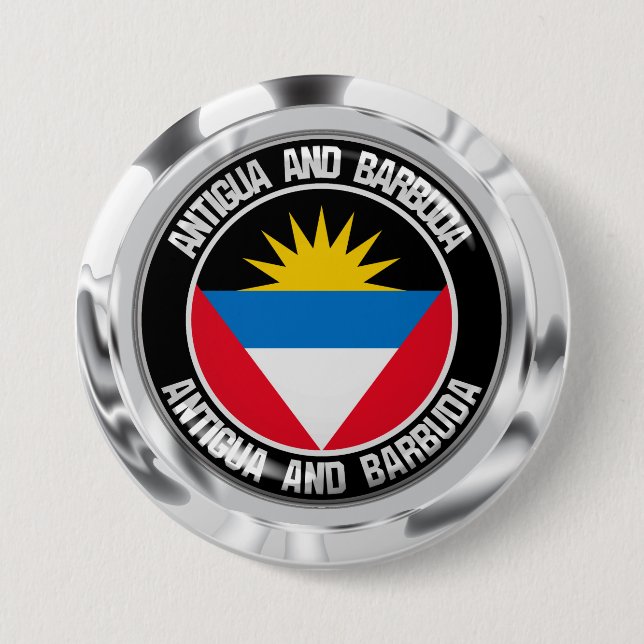 Antigua und Barbuda RundEmblem Button (Vorderseite)