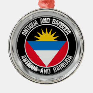 Antigua und Barbuda RundEmblem Ornament Aus Metall