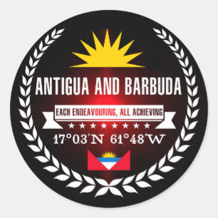 Antigua und Barbuda Runder Aufkleber