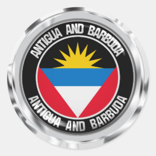 Antigua und Barbuda-rundes Emblem Runder Aufkleber