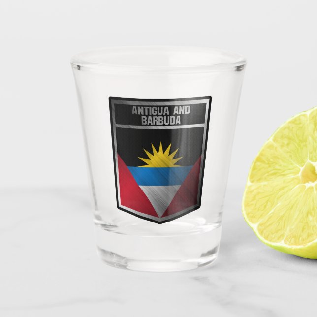 Antigua und Barbuda Schnapsglas (Vorderseite)