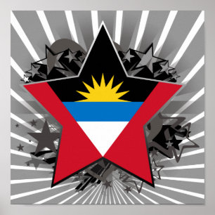 Antigua und Barbuda Star Poster