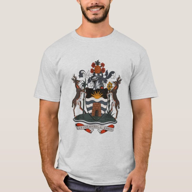 Antigua- und Barbuda-Wappen T - Shirt (Vorderseite)