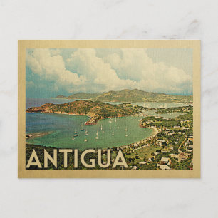 Antigua Vintage Travel Postkarte