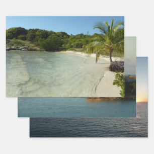 Antiguan Strand Schöne tropische Landschaft Geschenkpapier Set