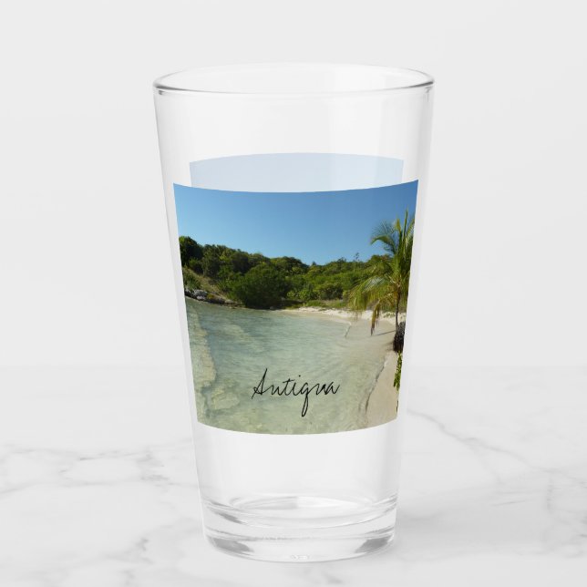 Antiguan Strand Schöne tropische Landschaft Glas (Vorderseite)