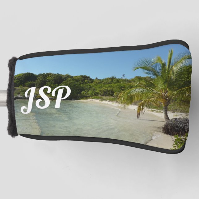 Antiguan Strand Schöne tropische Landschaft Golf Headcover (Vorderseite)