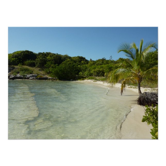 Antiguan Strand Schöne tropische Landschaft Poster (Vorderseite)