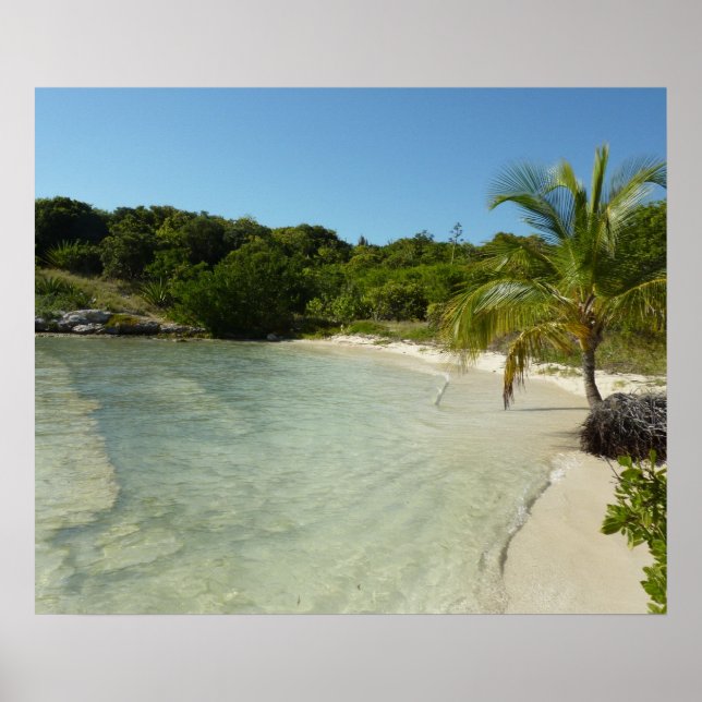 Antiguan Strand Schöne tropische Landschaft Poster (Vorne)