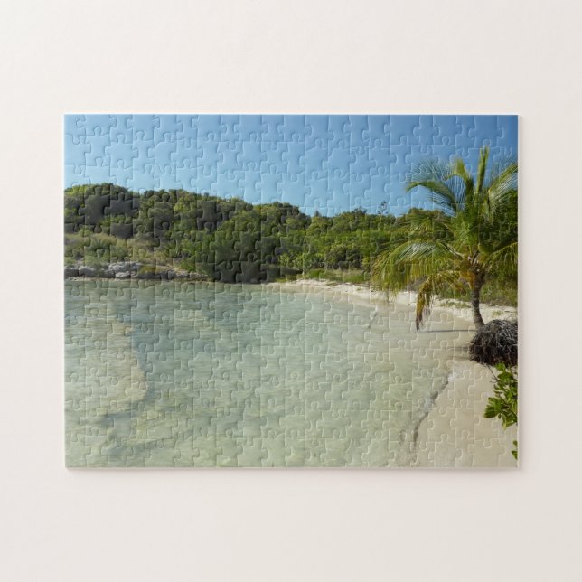 Antiguan Strand Schöne tropische Landschaft Puzzle (Horizontal)