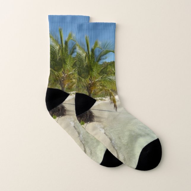 Antiguan Strand Schöne tropische Landschaft Socken (Paar)