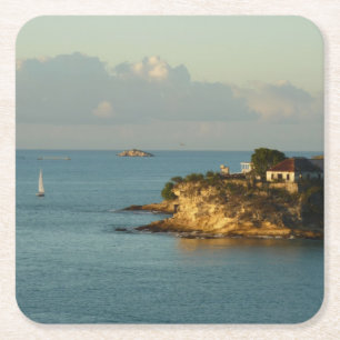 Antiguanische Küste Schöne Insel Seascape Rechteckiger Pappuntersetzer