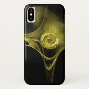 ANTIGUE YELLOW FRAKTAL ROSE iPhone X HÜLLE