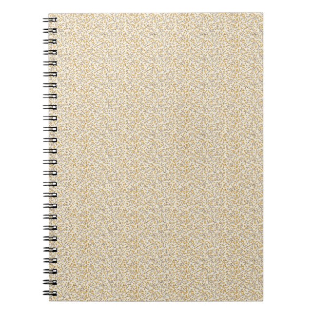 Antik 1940er Jahre Mustard Berry & Leaf Notizblock (Vorderseite)