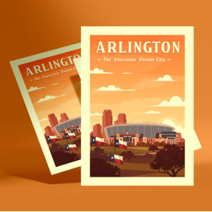 Antik Arlington Texas Postkarte