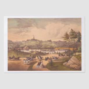 Antik Central Park #1, abgenutzt BG #3 Seidenpapier