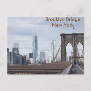 Antik Die Brooklyn Bridge in New York City Postkarte